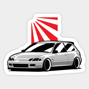 Silver Civic Gen 5 JDM Sticker